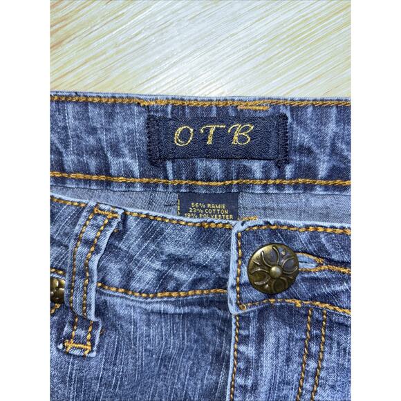 OTB Jeans Blue Jeans Women’s Size 9 Embellished Pockets Straight Denim - Picture 3 of 12